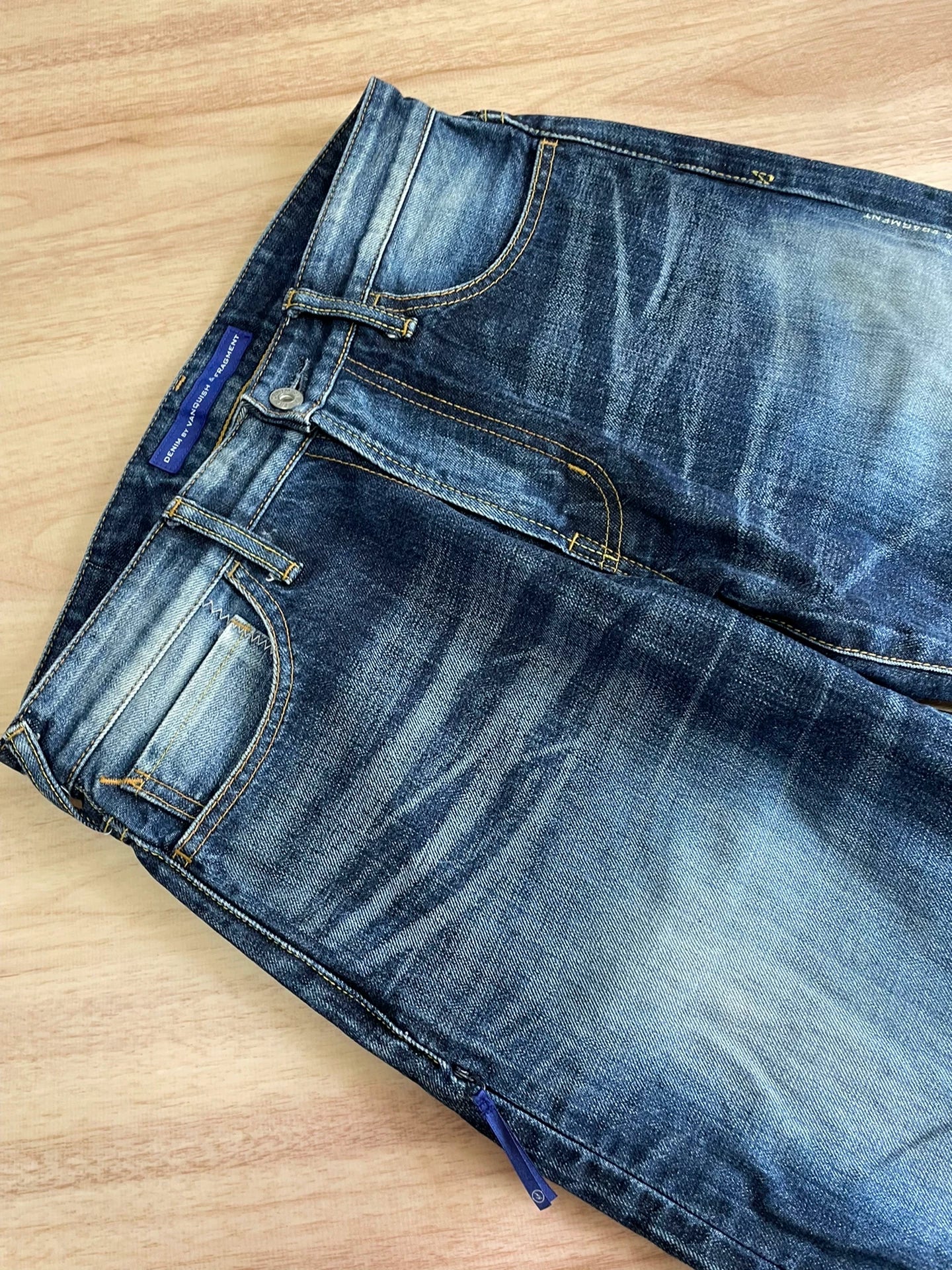 denim by vanquish fragment blue jeans