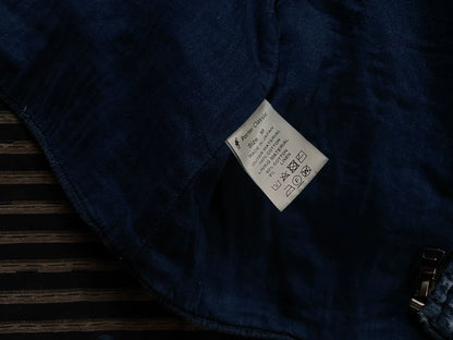 indigo sashiko light zip up outdoor jacket