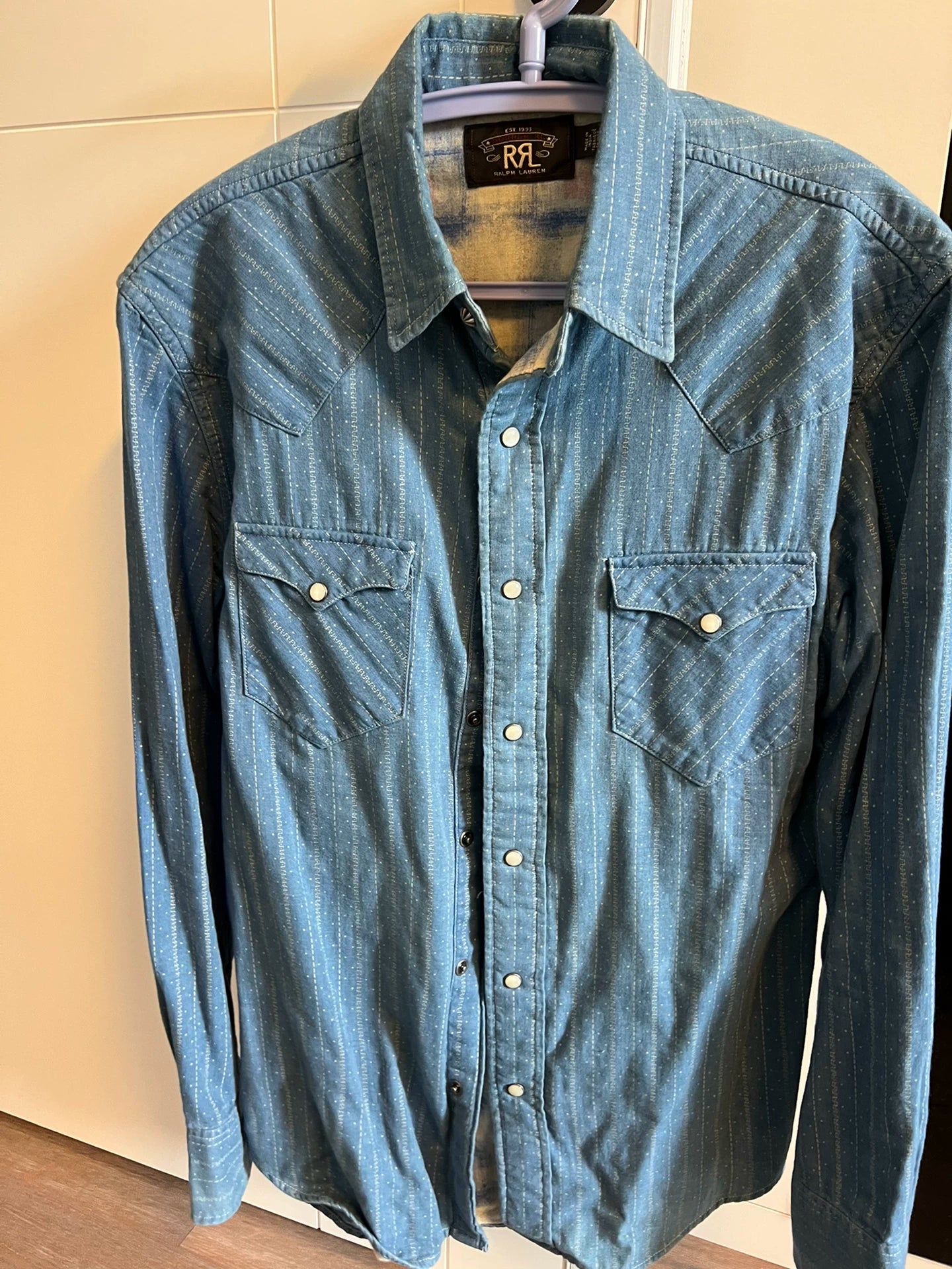 RRL Thick Shirt in Dusty Pink Color