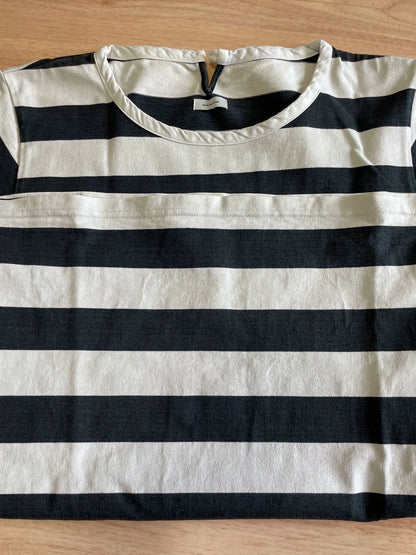 VISVIM BORDER CREW S/S Washed Striped T-Shirt