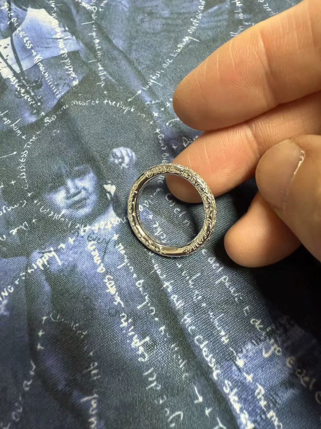 Chrome Hearts True Fucking Love White Gold Diamond Ring