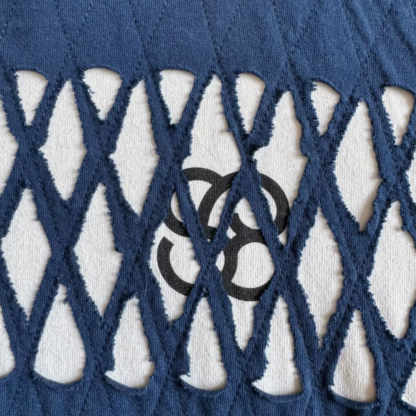 Stefan Cooke Hooded Diamond Pattern Sweatshirt