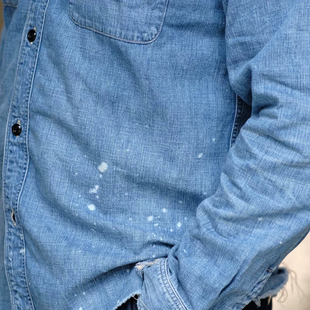 FULLCOUNT 8oz Distressed Denim Work Shirt
