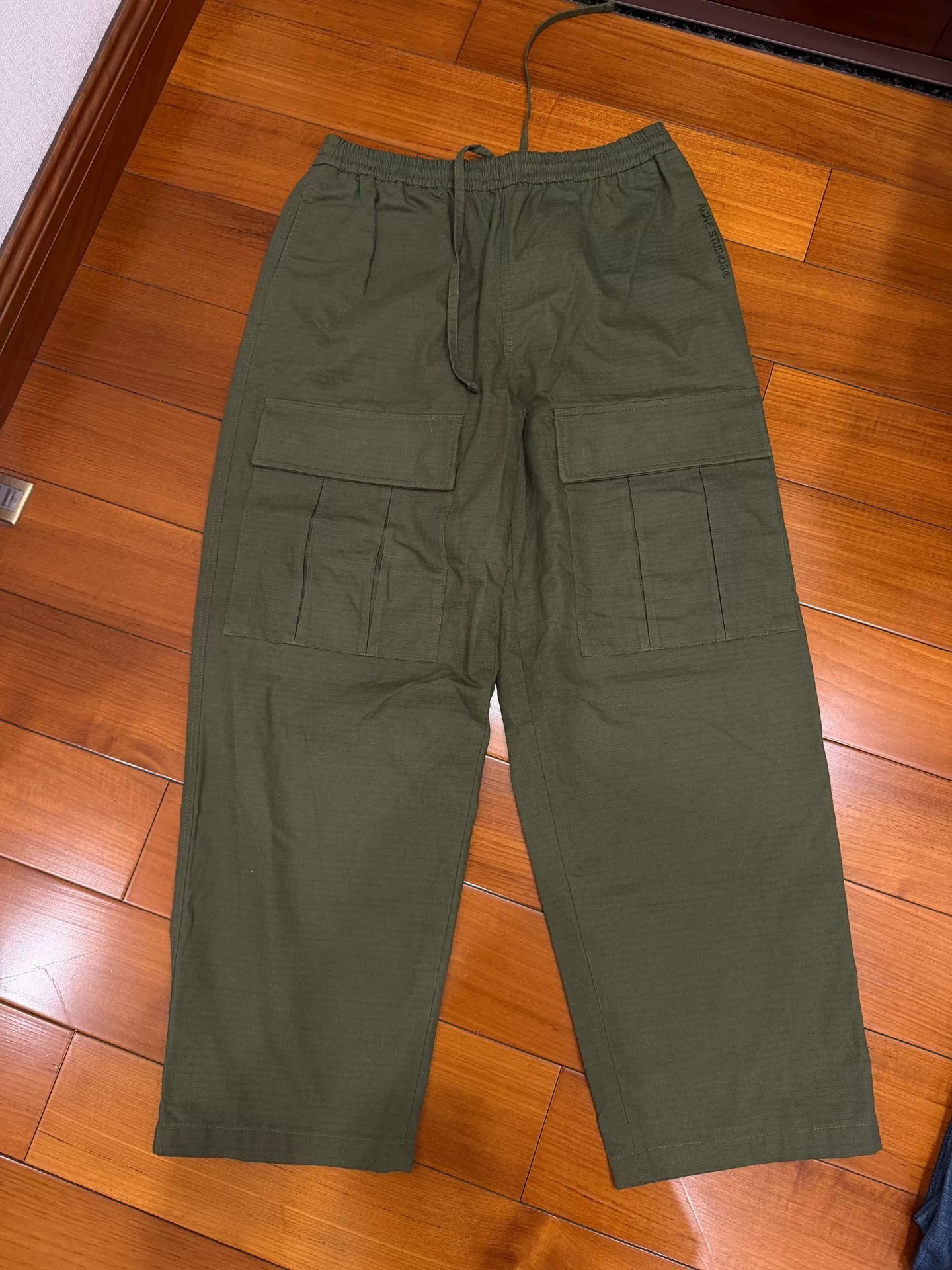 Acne Studio Green Cargo Pants