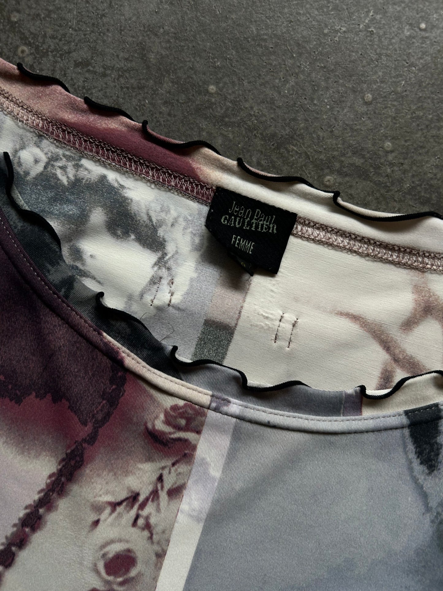 Jean Paul Gaultier Mesh Overlay Top