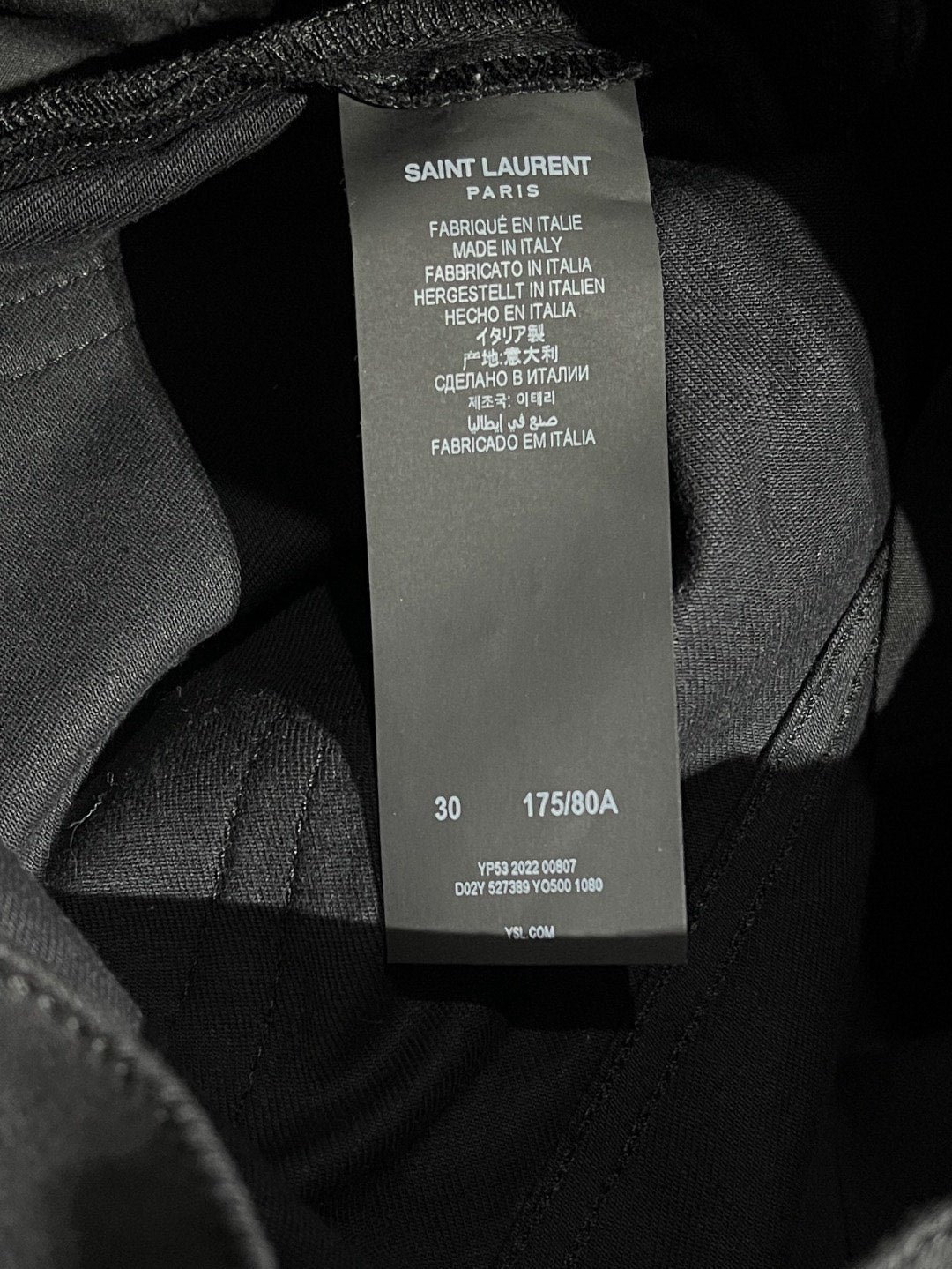 Saint Laurent Black Cotton Jeans