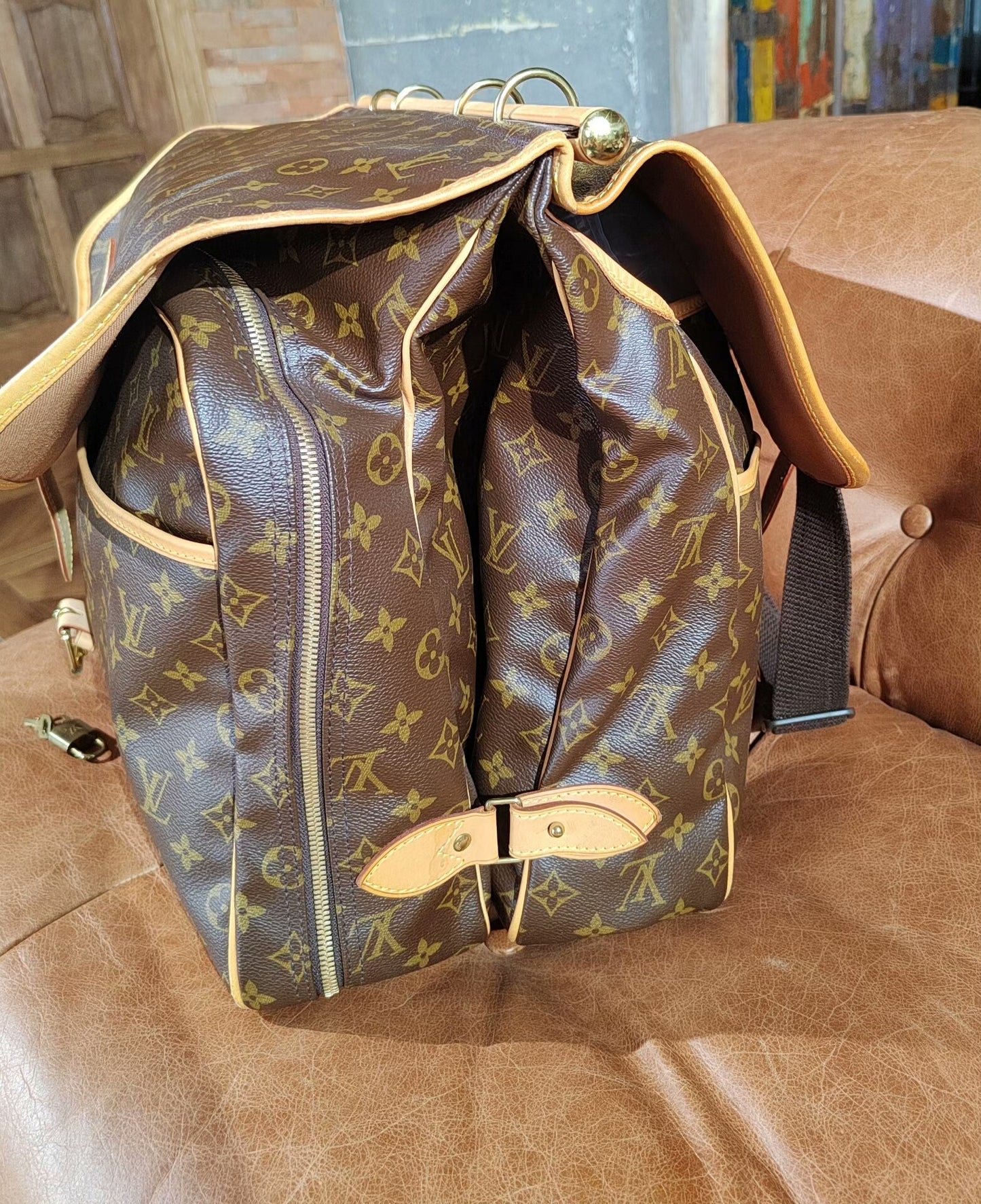 Louis Vuitton Travel Bag with Classic Pattern