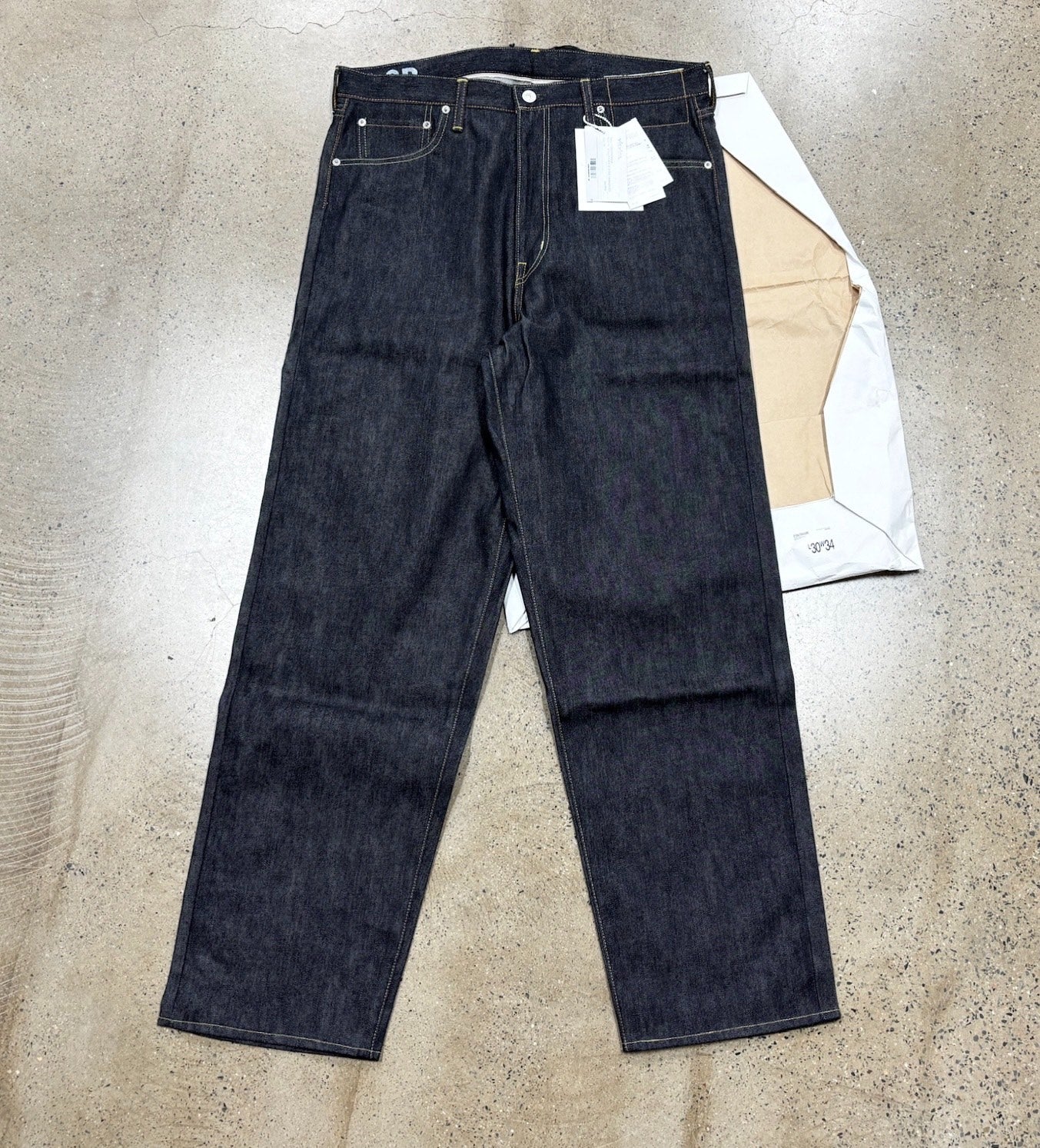 VISVIM WIDE UNWASHED RAW DENIM JEANS