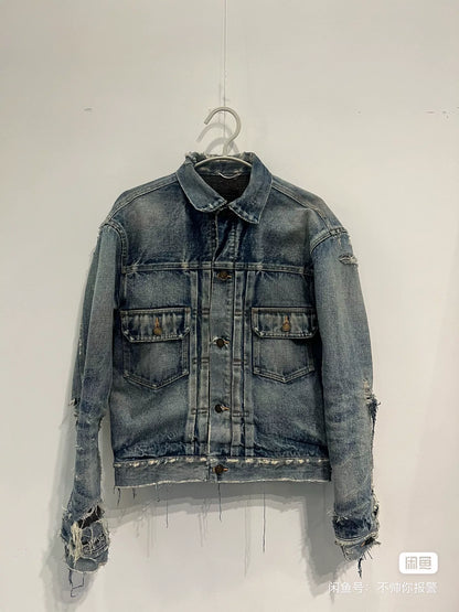 Saint Laurent Distressed Denim Jacket