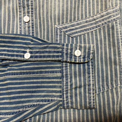 RRL Vintage Distressed Striped Shirt