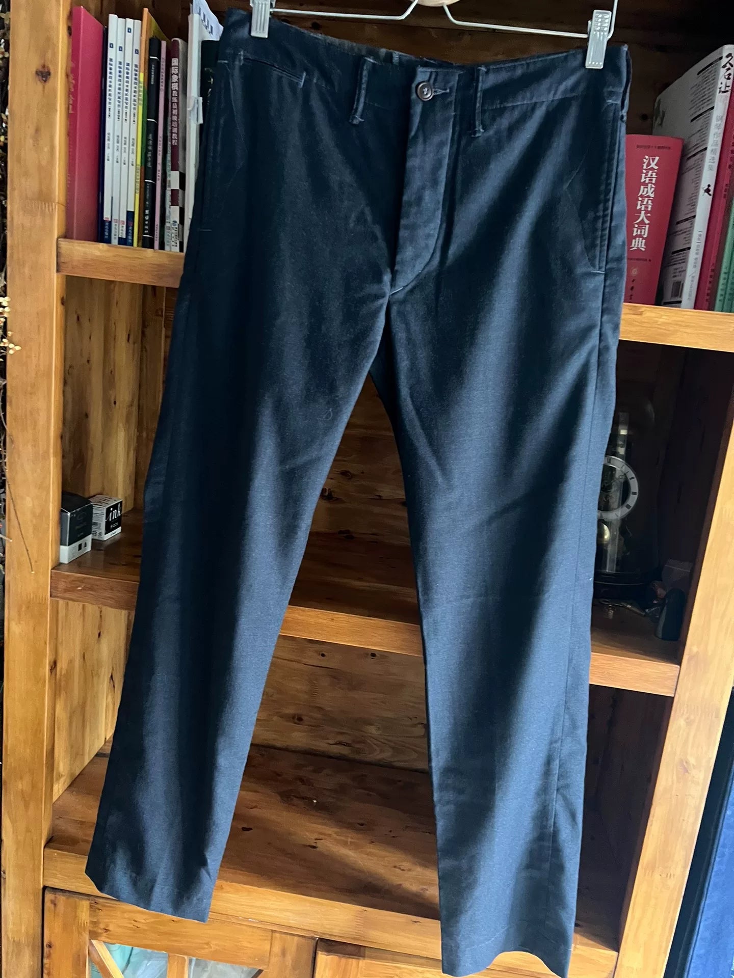 RRL Double RL Black Wool Blend Trousers