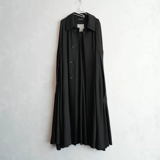 black wool cape coat by Yohji Yamamoto