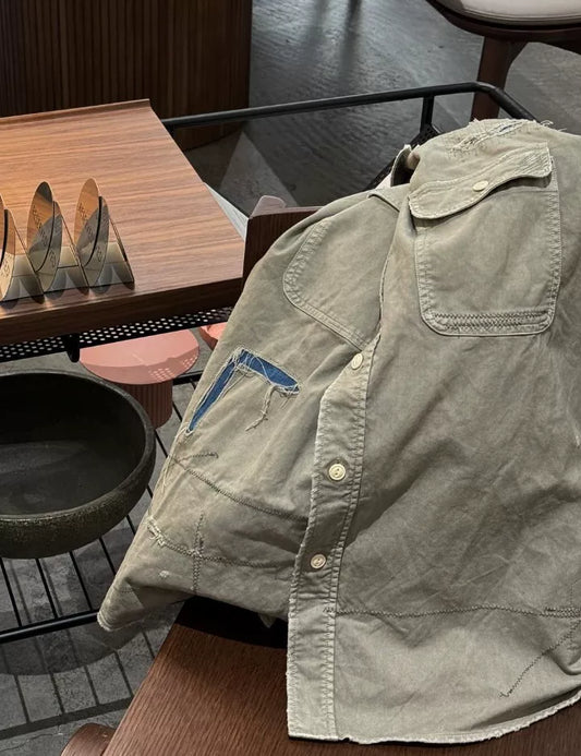 visvim grand crash distressed shirt