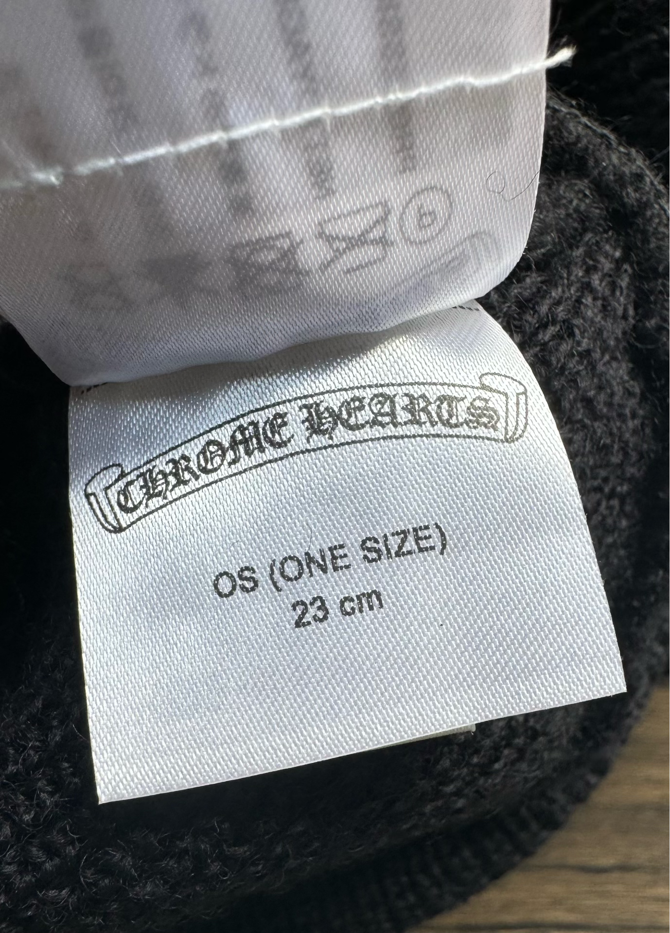 chrome hearts black embroidered knit beanie