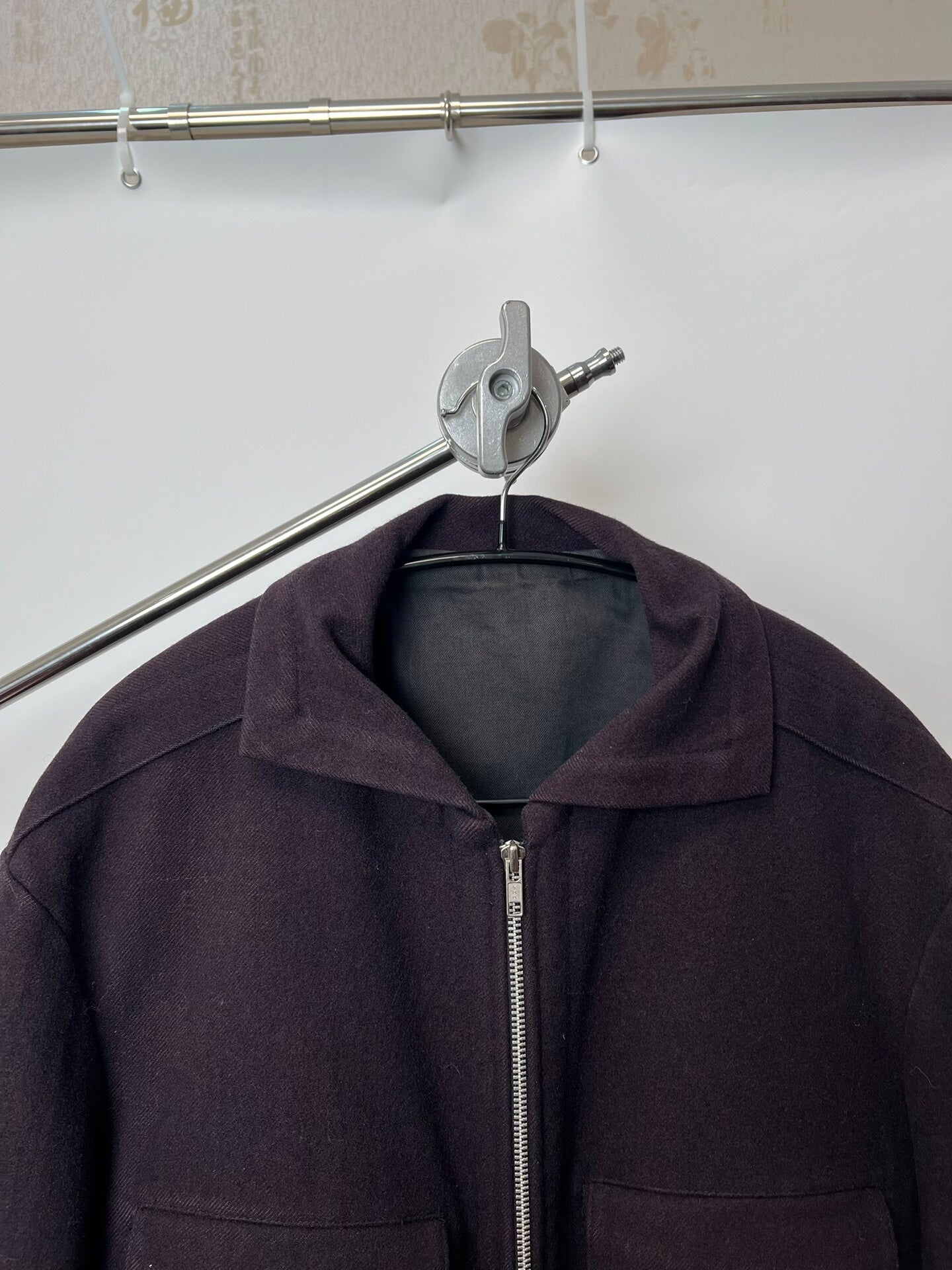 Yohji Yamamoto Purple Wool Blend Coat