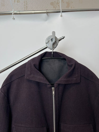 Yohji Yamamoto Purple Wool Blend Coat