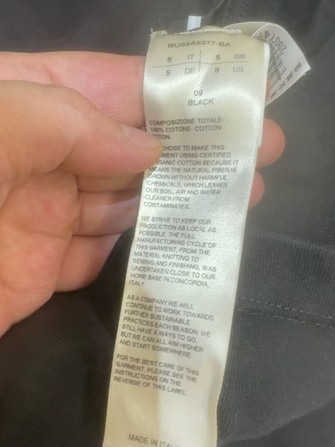 Rick Owens Black Long Sleeve Sweatshirt