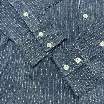 RRL Western Stripe Indigo Dyed Shirt
