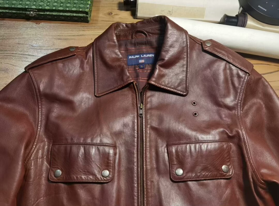 RRL Ralph Lauren Lambskin Motorcycle Jacket