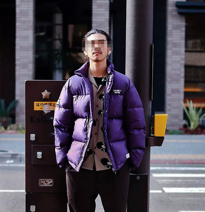 wacko maria down jacket in purple