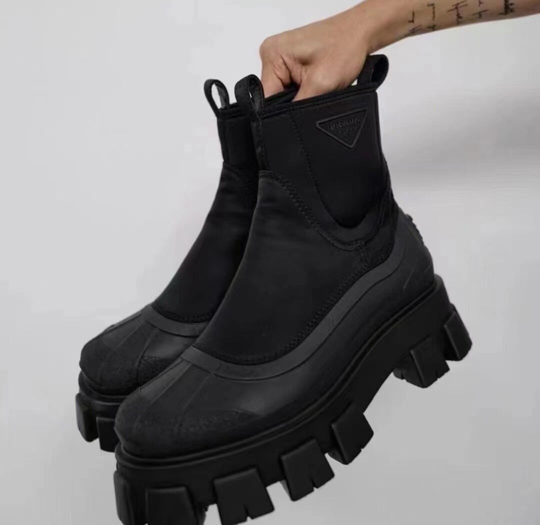 Prada Monolith Platform Duck Boots