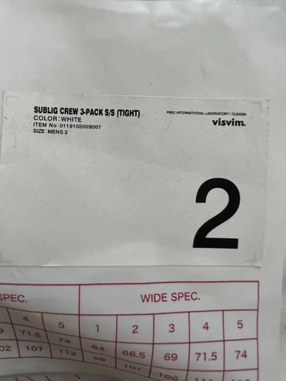 visvim 19ss sublig crew 3-pack tight
