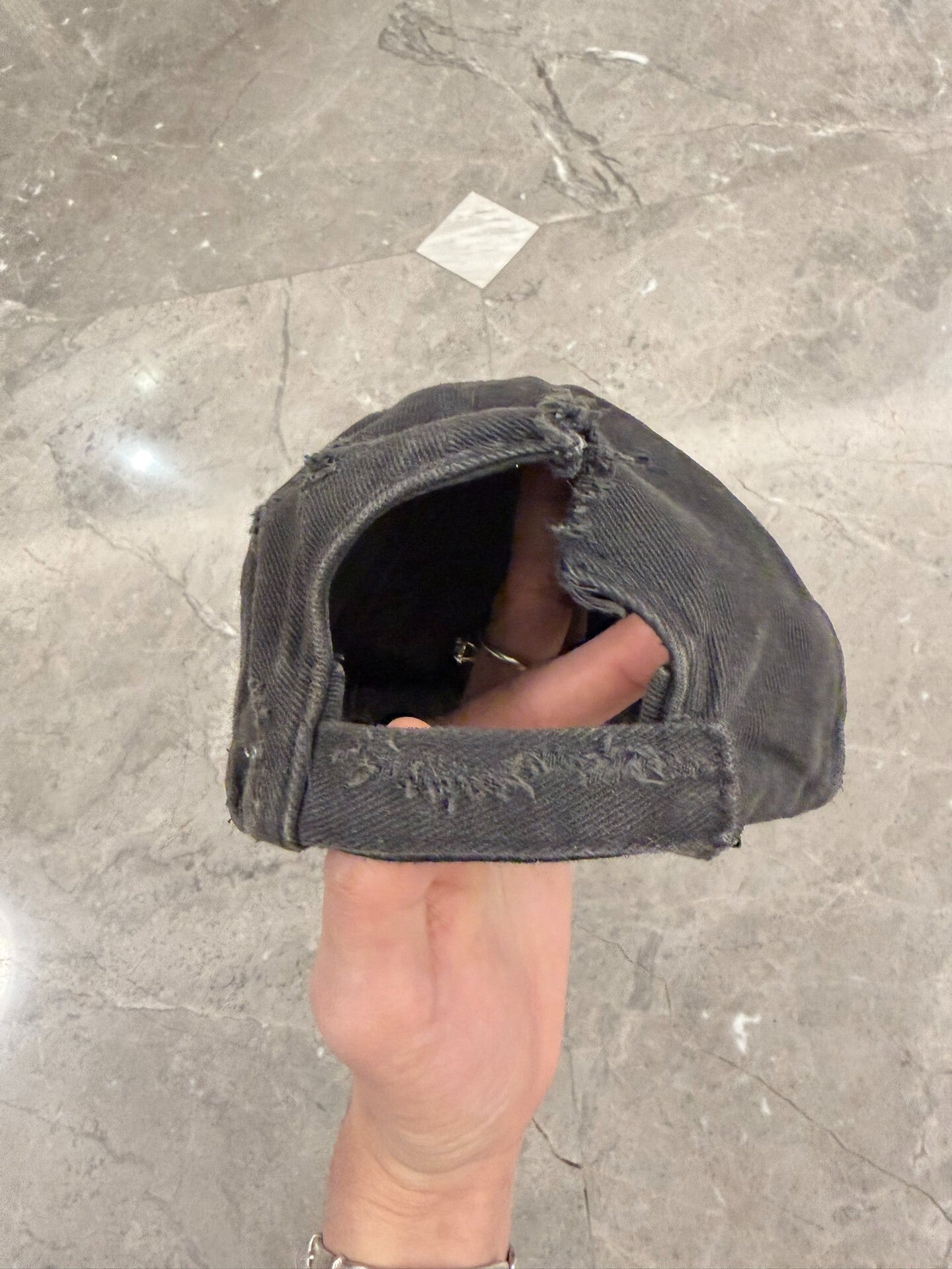 Balenciaga Distressed Duckbill Cap