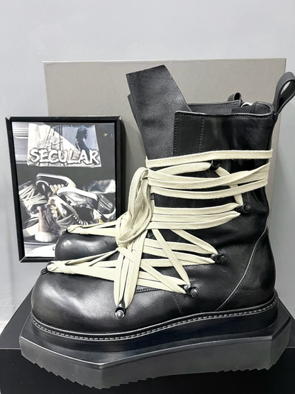 Rick Owens 25FW High-Top Hexagon Boots