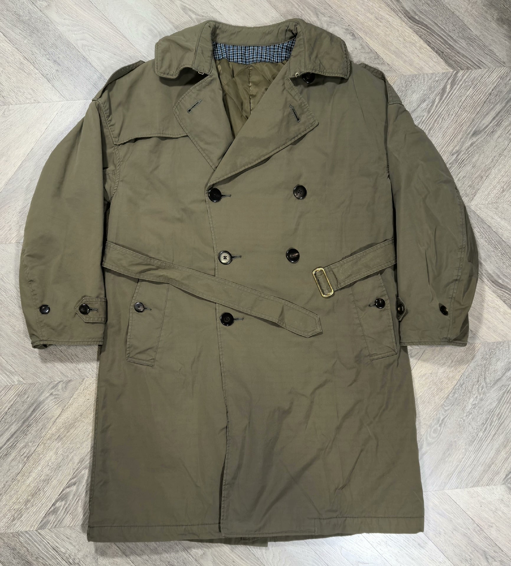 visvim dashiell trench coat in olive color