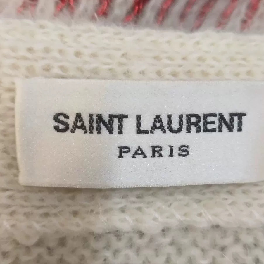 Saint Laurent Striped V-Neck Button Cardigan