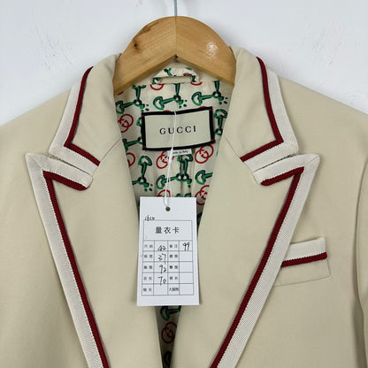 Gucci Printed Blazer with Gold Accents