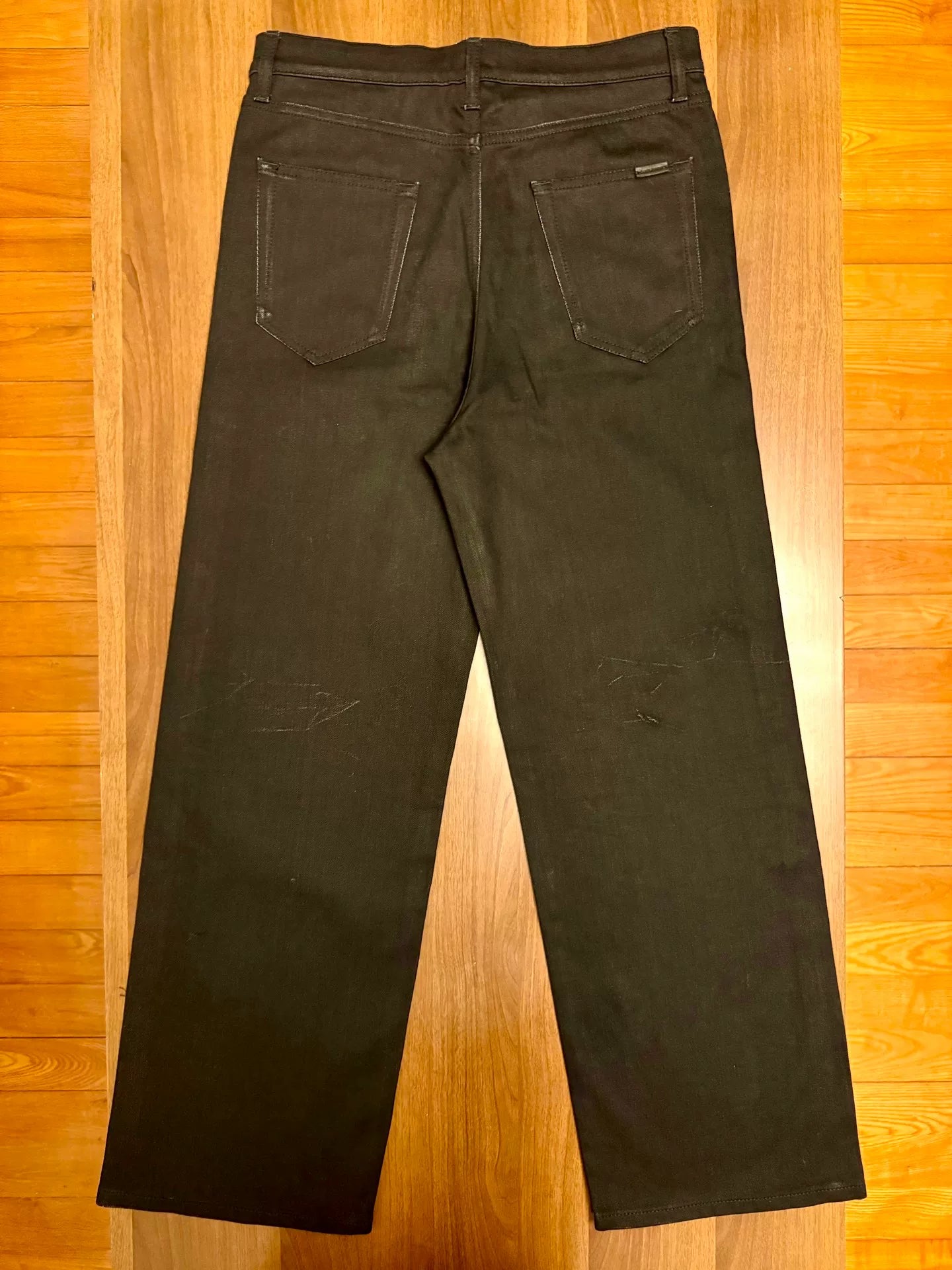 saint laurent high-waist wide-leg jeans