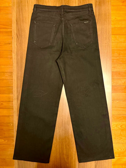 saint laurent high-waist wide-leg jeans