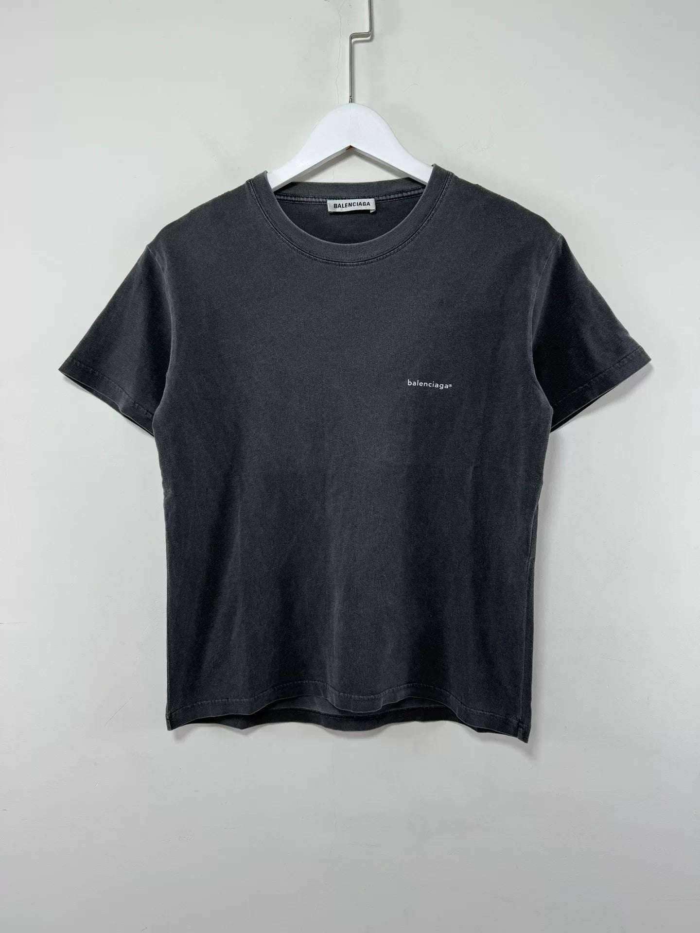 Balenciaga Small Logo Wash Tee Size M