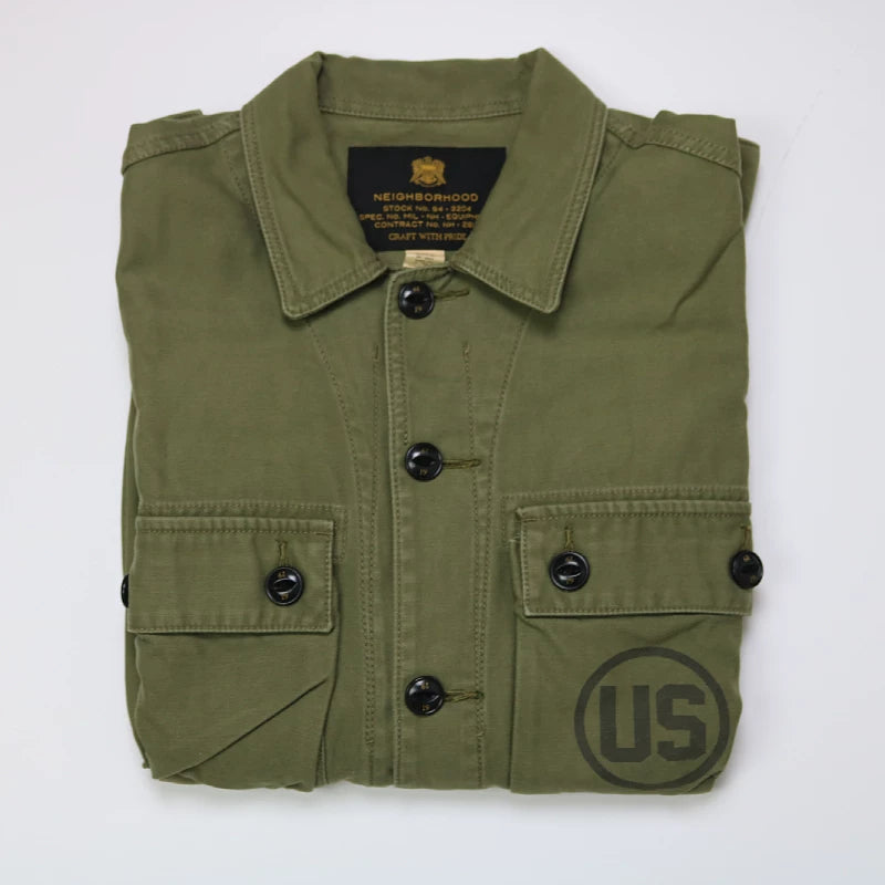 neighborhood long sleeve utility jacket