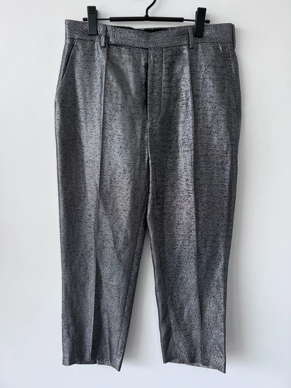 stylish silver cropped pants by rick owens
