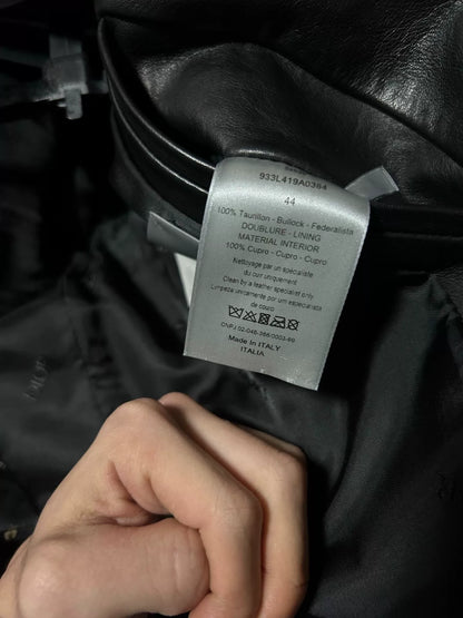 Dior Men Leather Jacket with Oversized Pockets