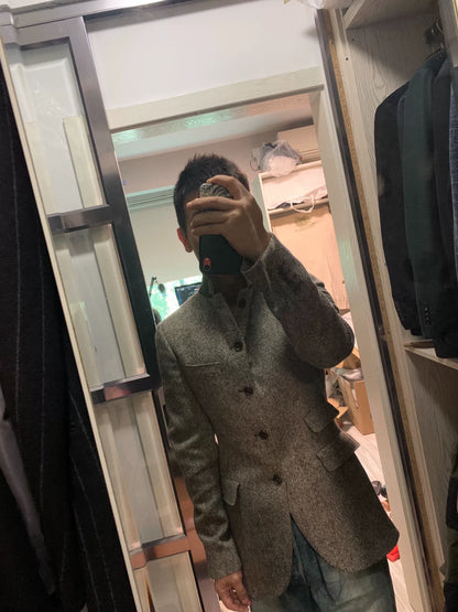 double rl cashmere blend thick blazer