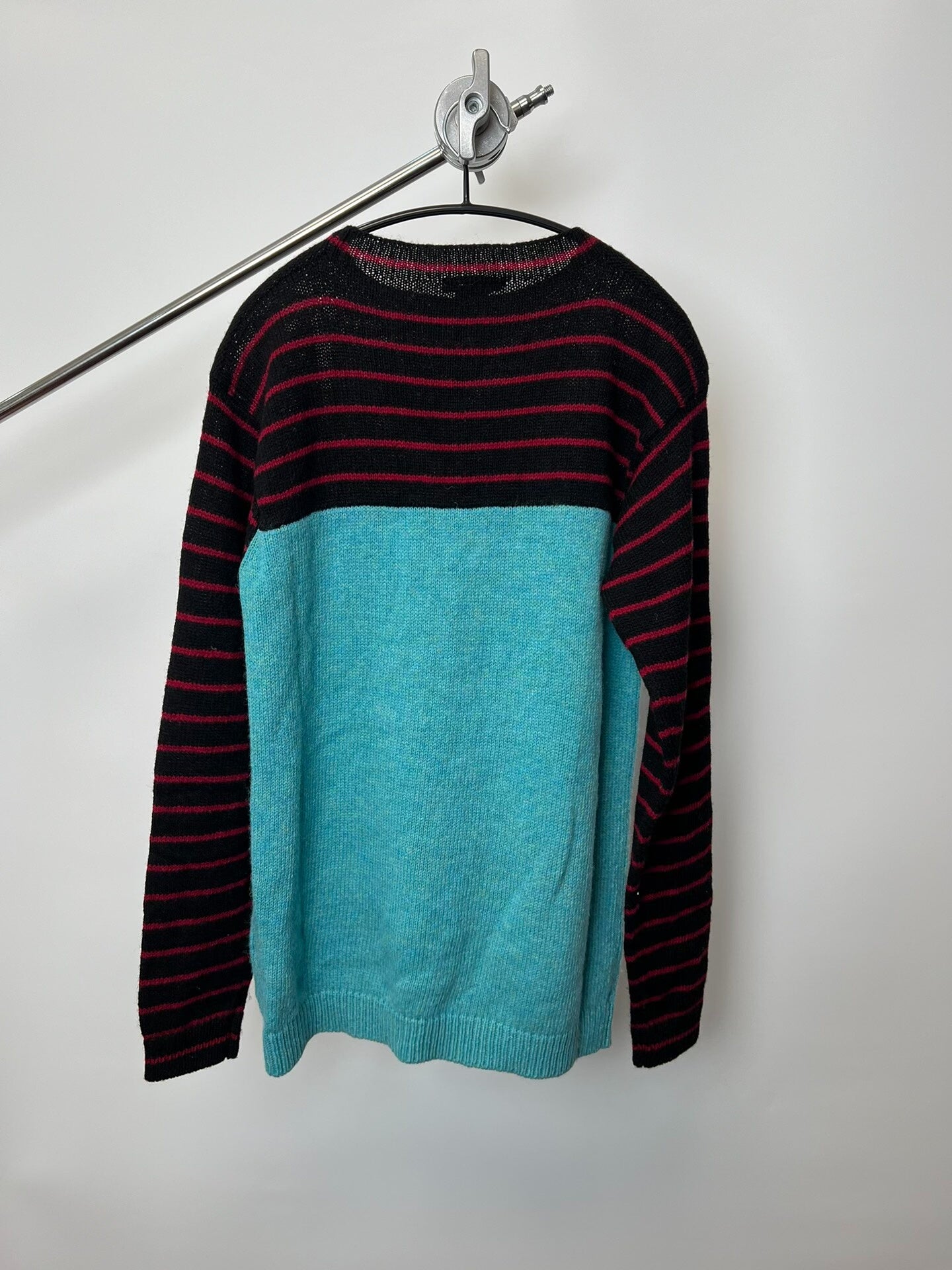 Prada Striped Rabbit Wool Sweater