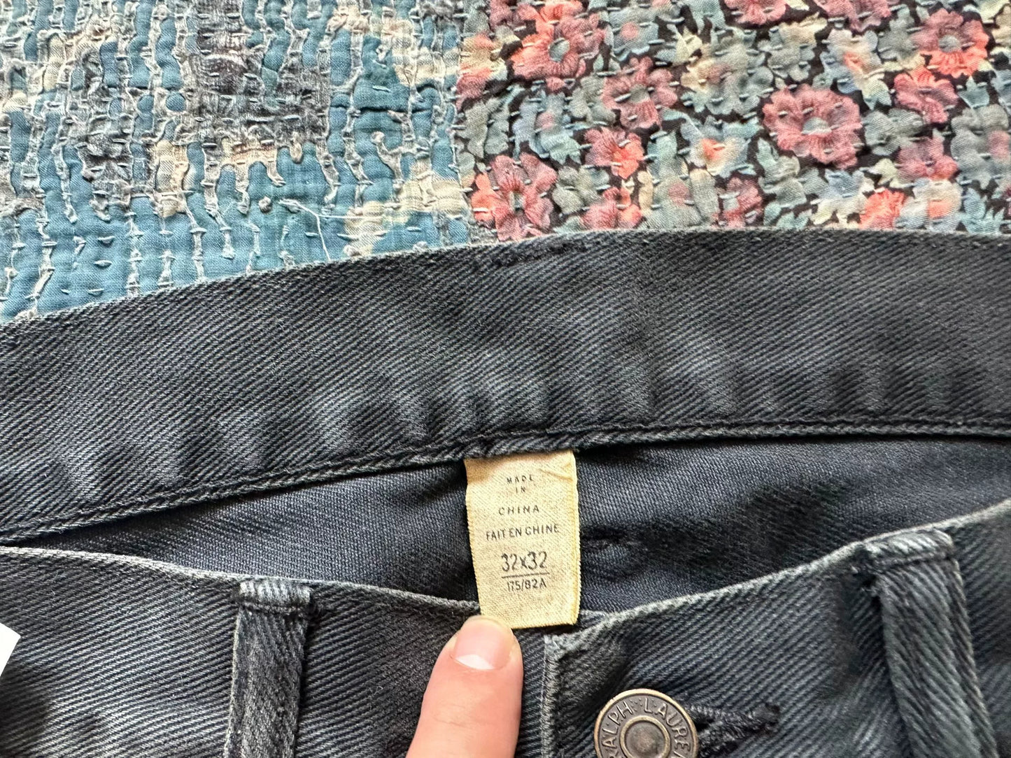 black vintage style long pants