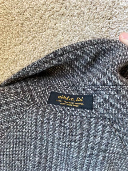 gray houndstooth coat by neighborhood