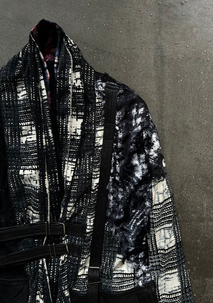 stylish patchwork long coat by TT