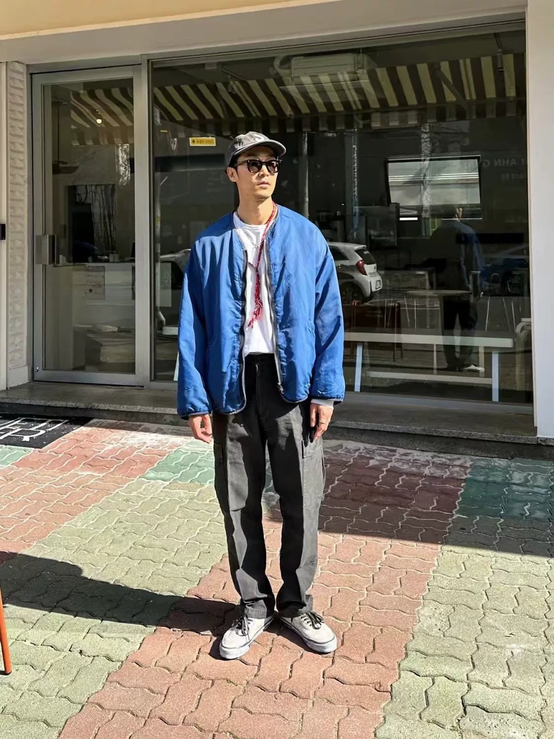 visvim iris down jacket navy blue