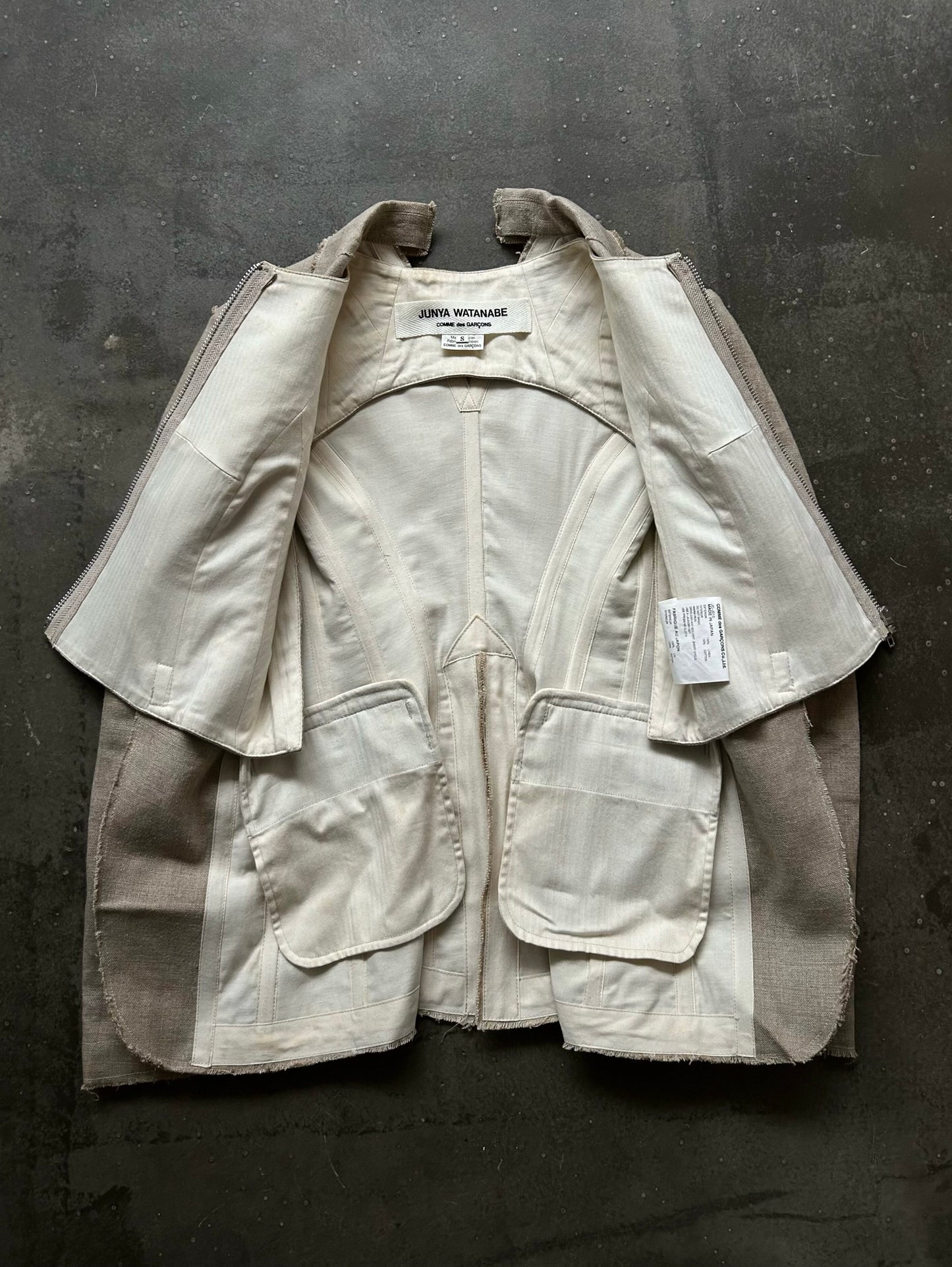 junya watanabe faux layered suit jacket