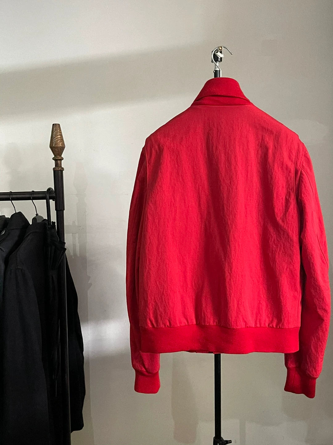 alexander mcqueen red varsity bomber jacket