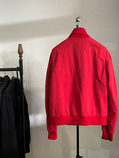 alexander mcqueen red varsity bomber jacket