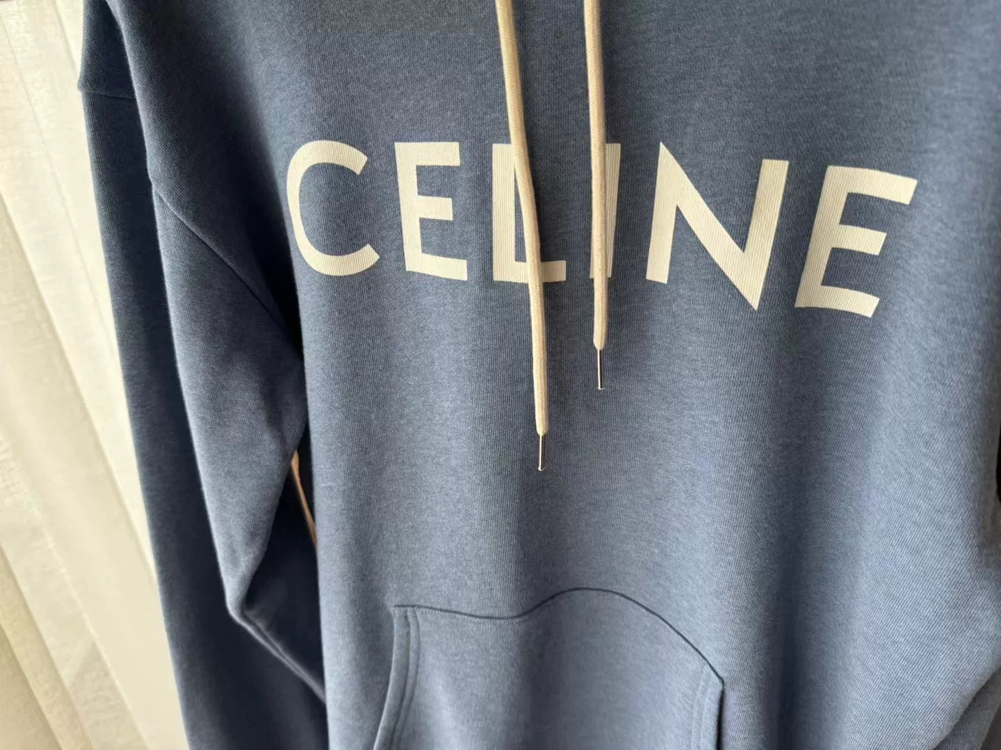 Celine Letter Hoodie in Blue