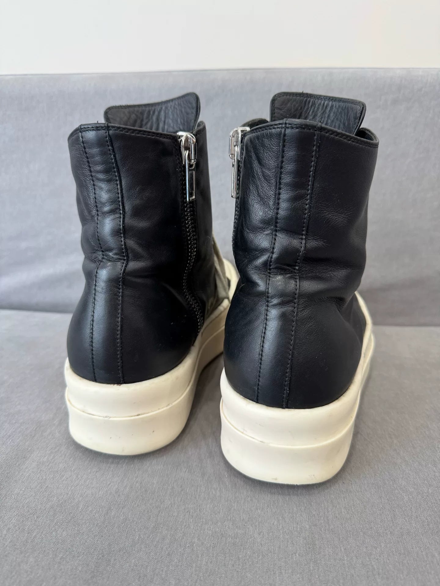 Rick Owens Thick Sole High Top Sneakers