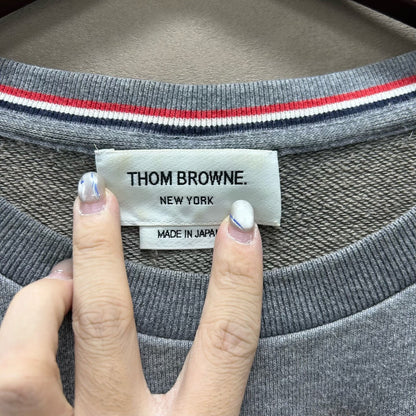 thom browne gray striped sweatshirt size 3