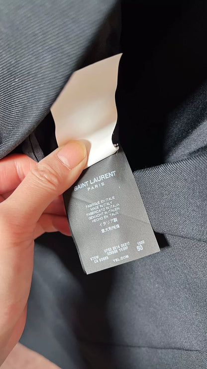 Saint Laurent Men's Leather Elbow Blazer